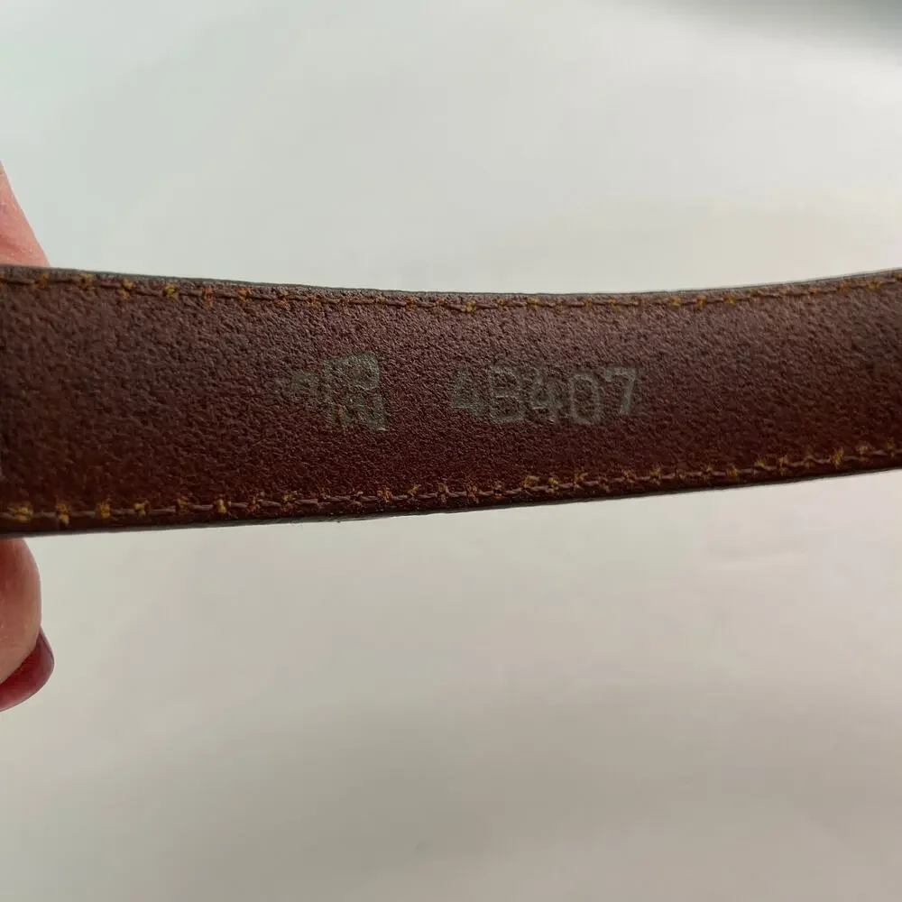 Brighton Leather Belt Womens Size Small‎ 28 Brown Embossed Silver Tone Hardware